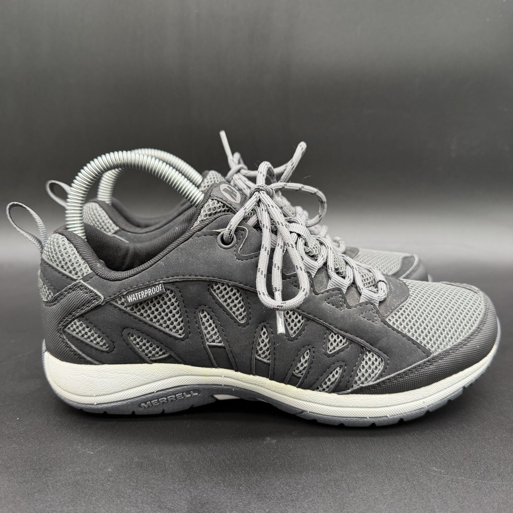 Merrell Simien Boulder Women's Size 8 Black Waterproof Trail Hiking Low Top Shoe